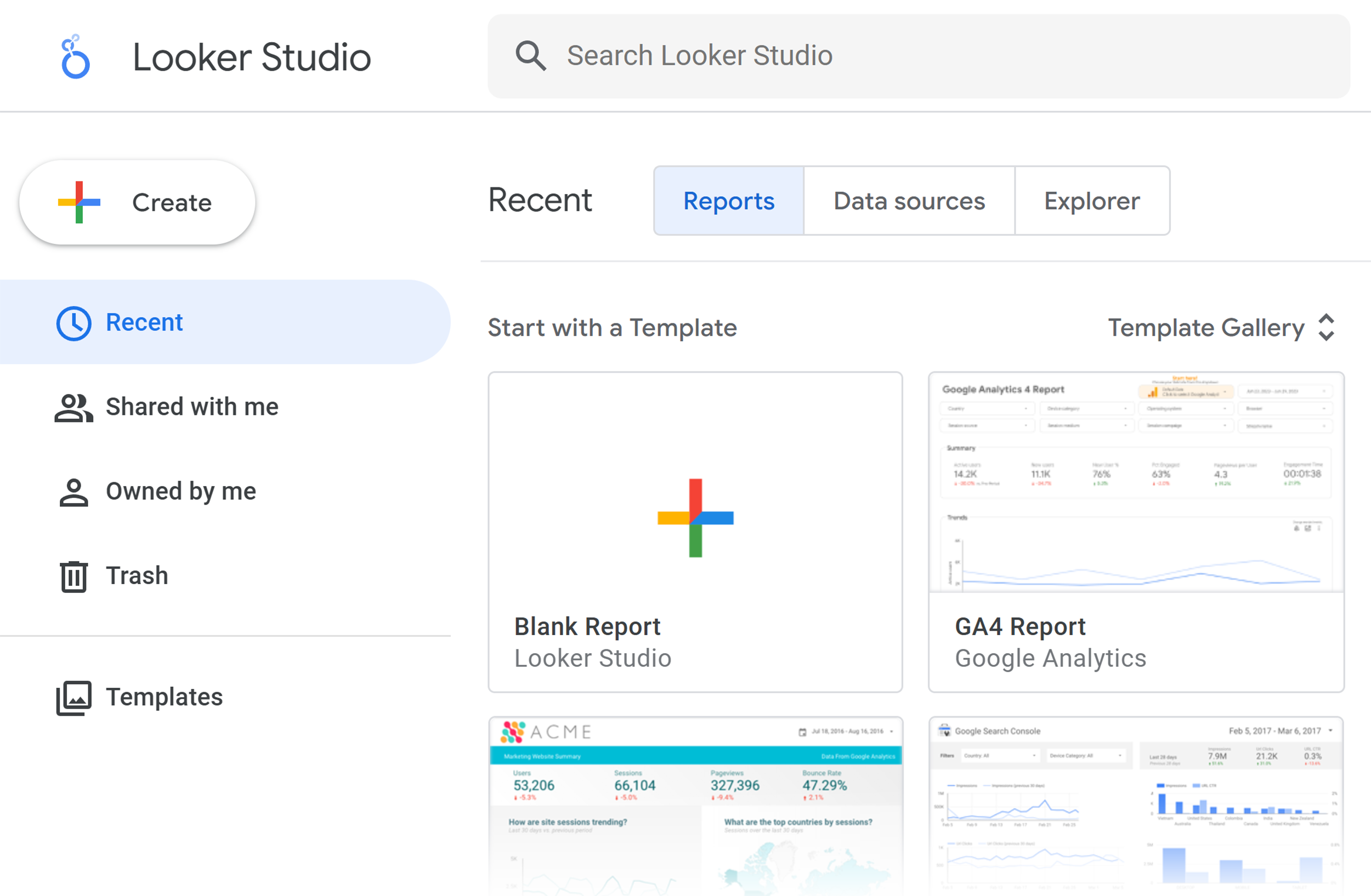 lookerstudio homepage z4AhVi | Craig Hordlow