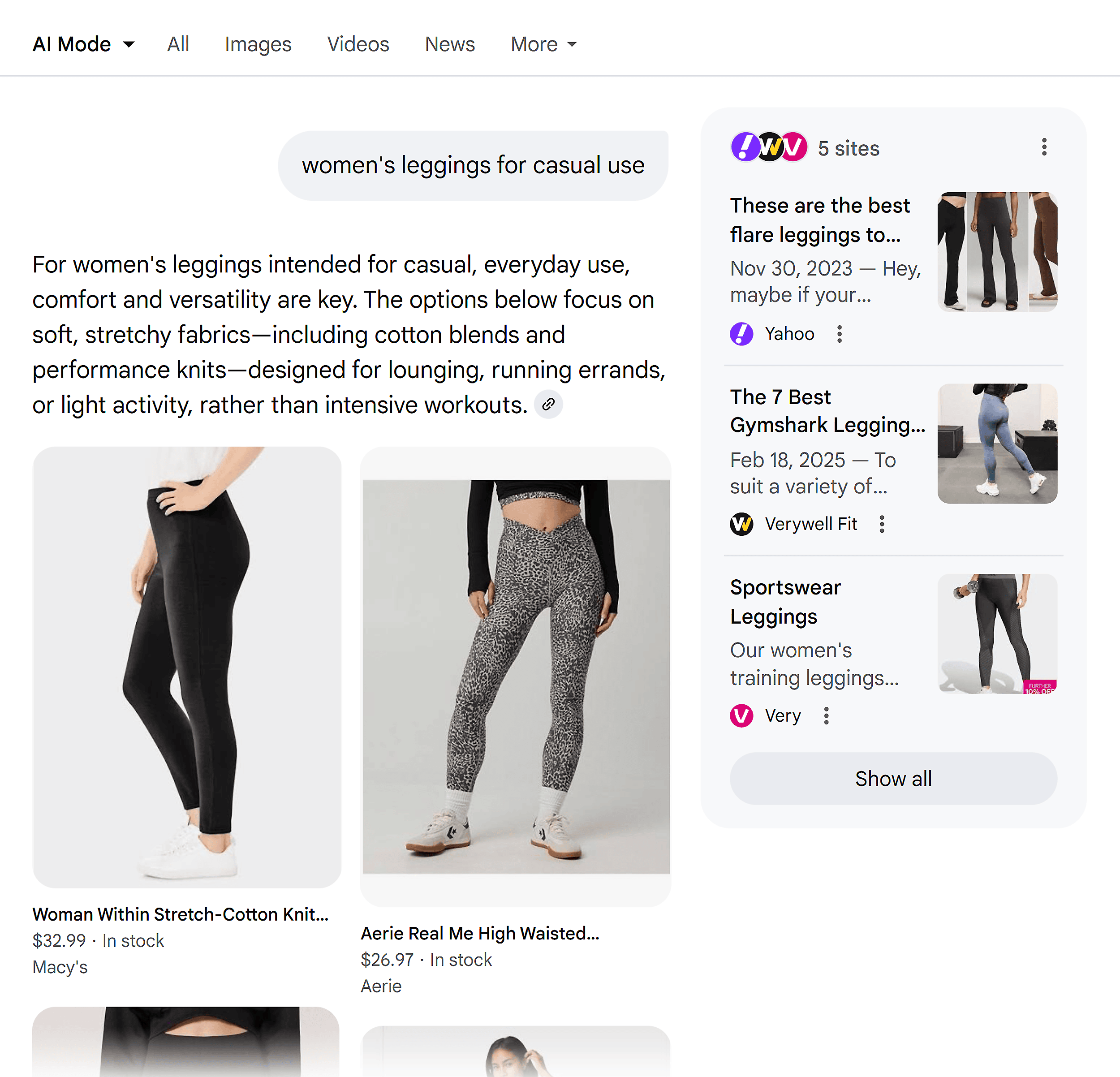 google ai mode womens leggings | Craig Hordlow